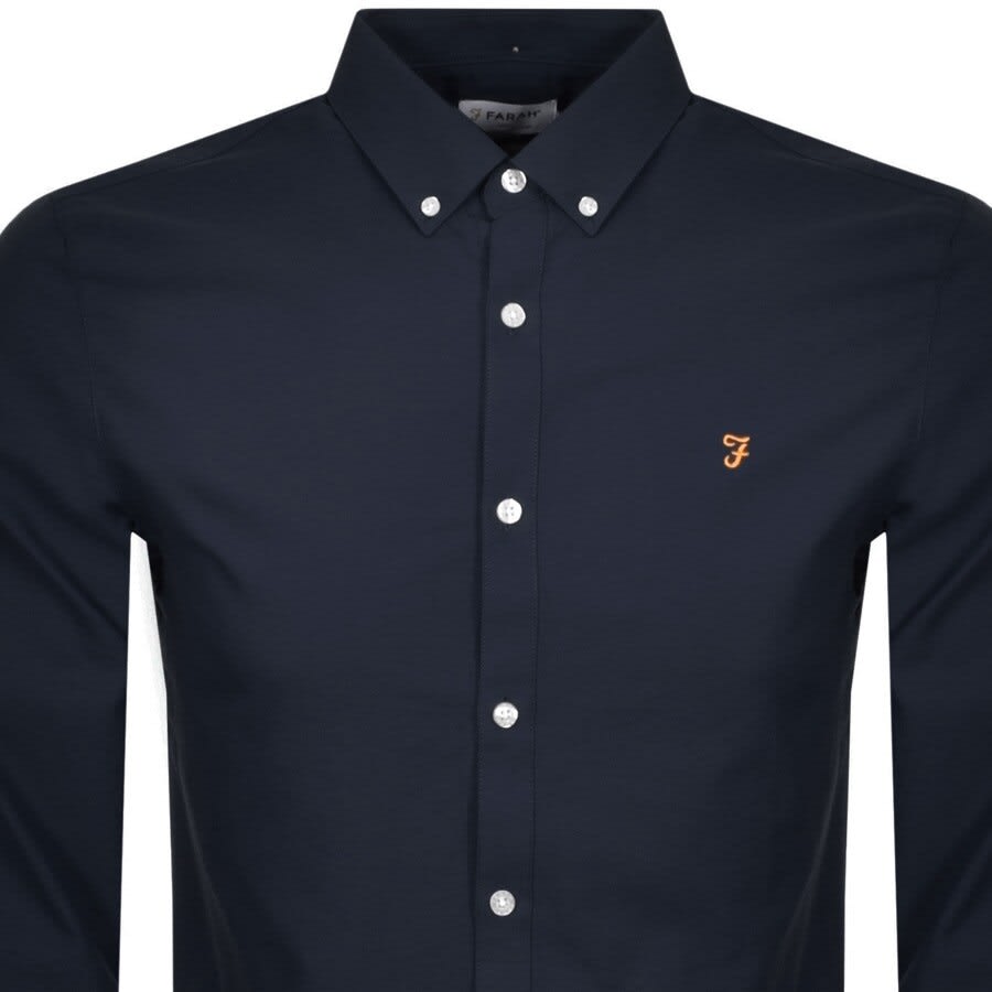 Farah Brewer Long Sleeve Shirt Navy | Mainline Menswear